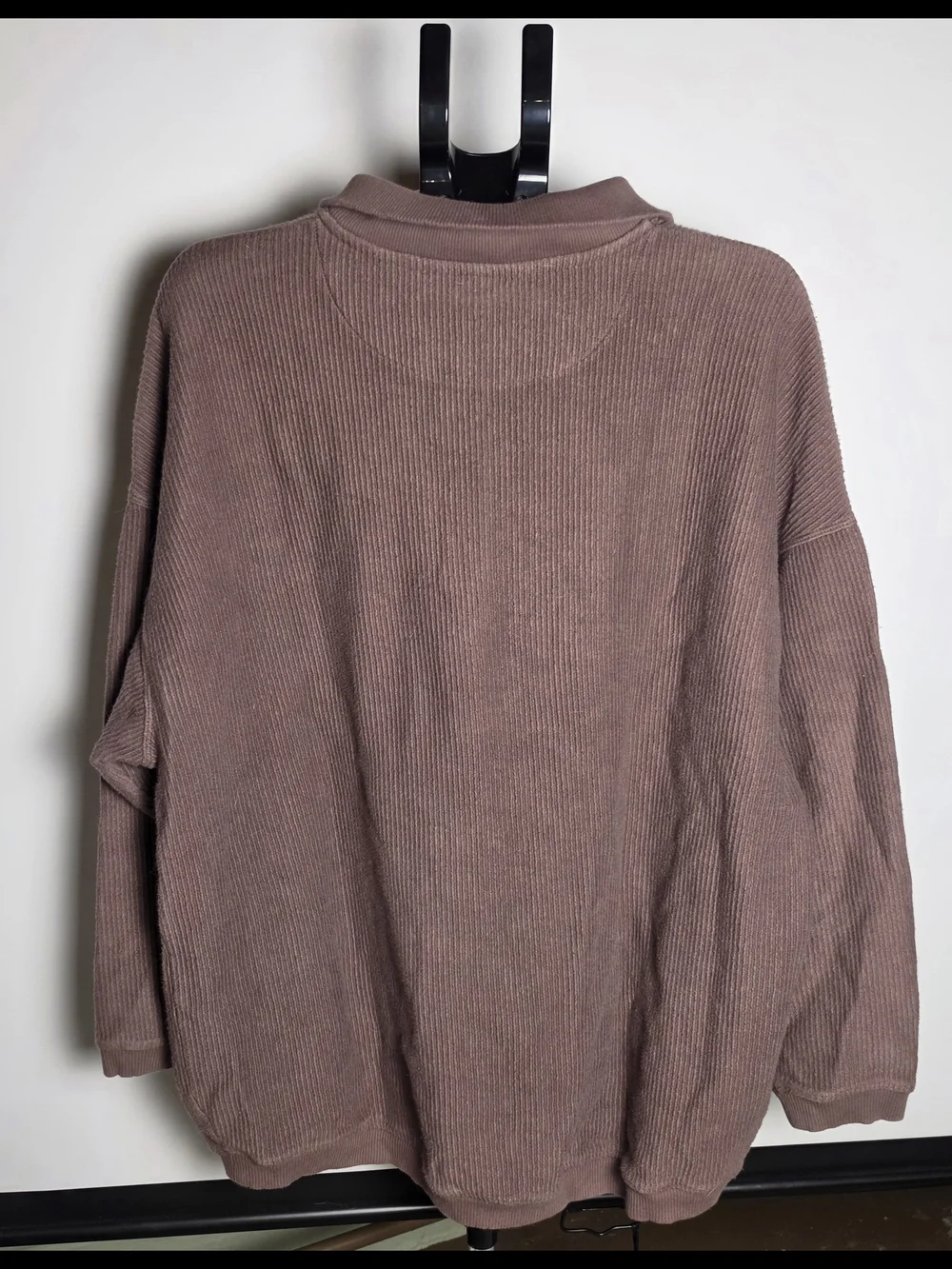 aerie Womens Ribbed Half-Zip Sweater in Mauve - Picture 2 of 3